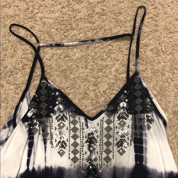 Express tie dye tank with sequins size small - Picture 2 of 4